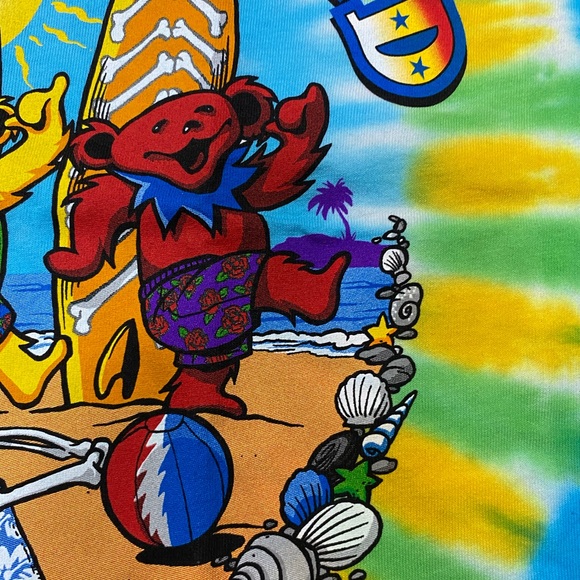 Grateful Dead Summertime Surf Men’s Tie Dye Shirt - Picture 7 of 12